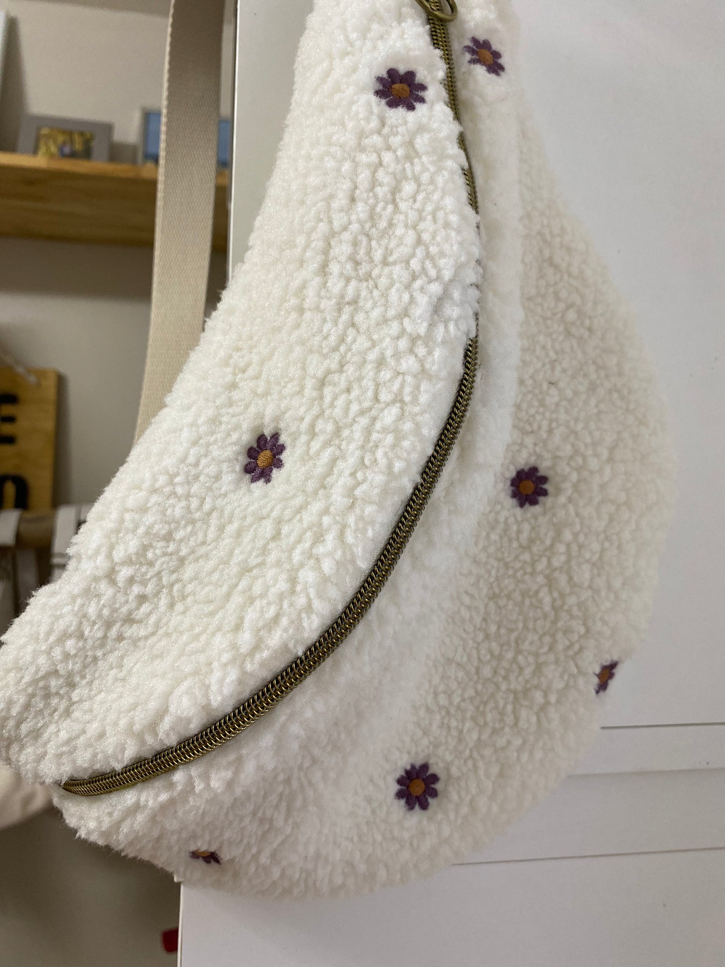 Sac banane sherpa fleur